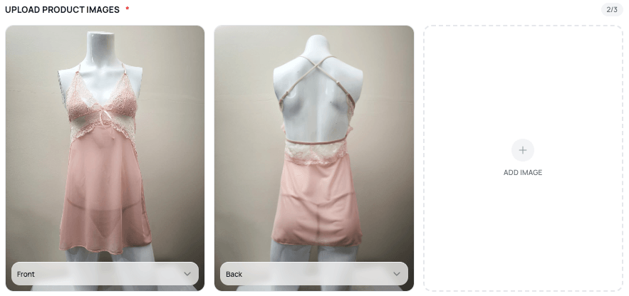 Smart Product Analysis and Multi-Angle Upload - The process begins with uploading your raw product image to our cloud-based system. Our AI engine instantly analyzes the product's collar type, sleeve cut, seam lines, and fabric weight (grammage).